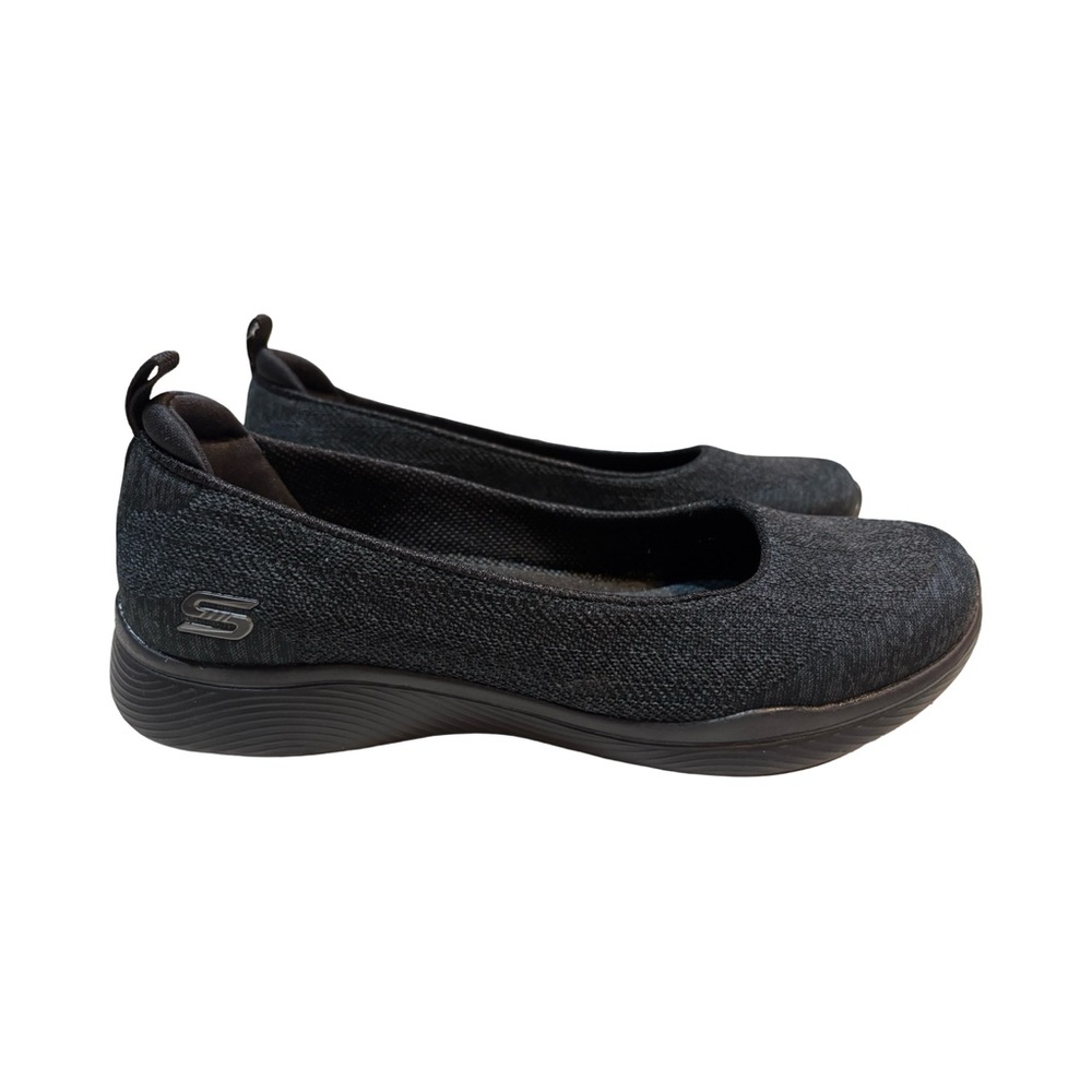 Skechers Air-Cooled Memory Foam Flat Shoes Black BBK –‎ Size 8.5